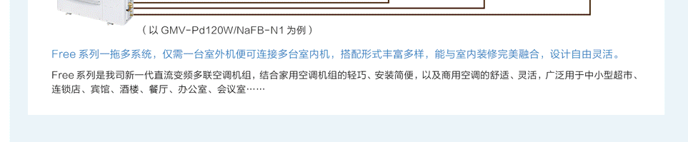 格力FREE系列直流变频多联机组