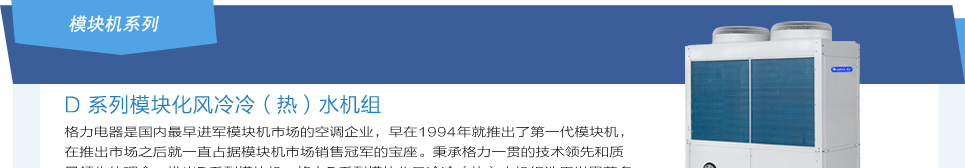 格力D系列模块化风冷冷（热）水机组